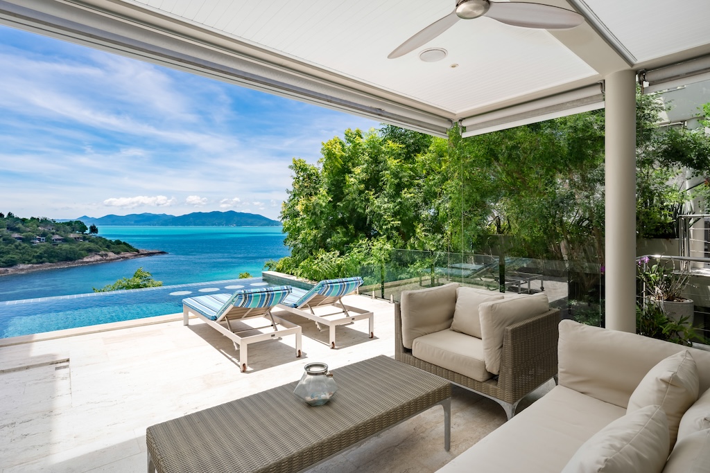 Koh Samui Sea View Property In Plai Laem Covered Terrace