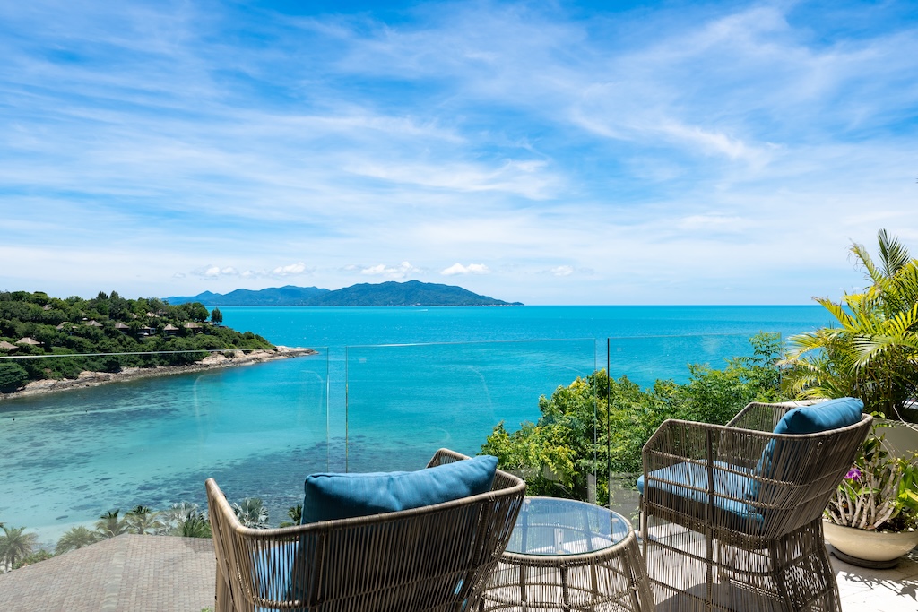 Koh Samui Sea View Property In Plai Laem Balcony