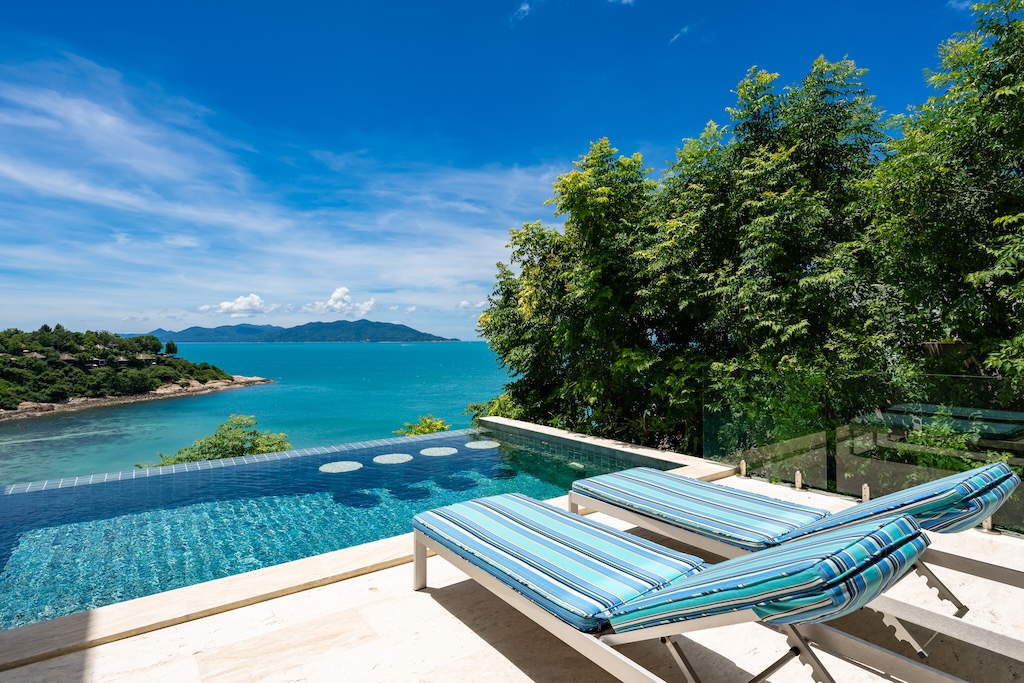 Koh Samui Sea View Property In Plai Laem Sun Loungers