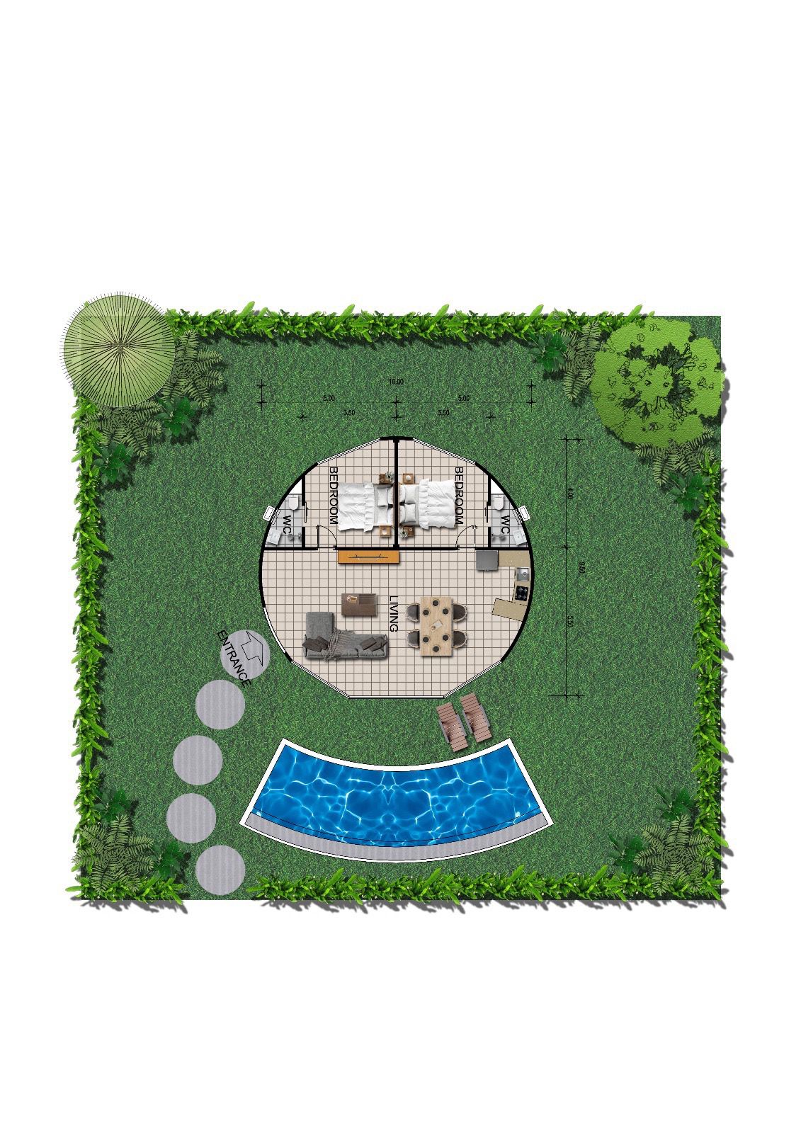 Bahagia Beach Villas Koh Samui Floor Plan