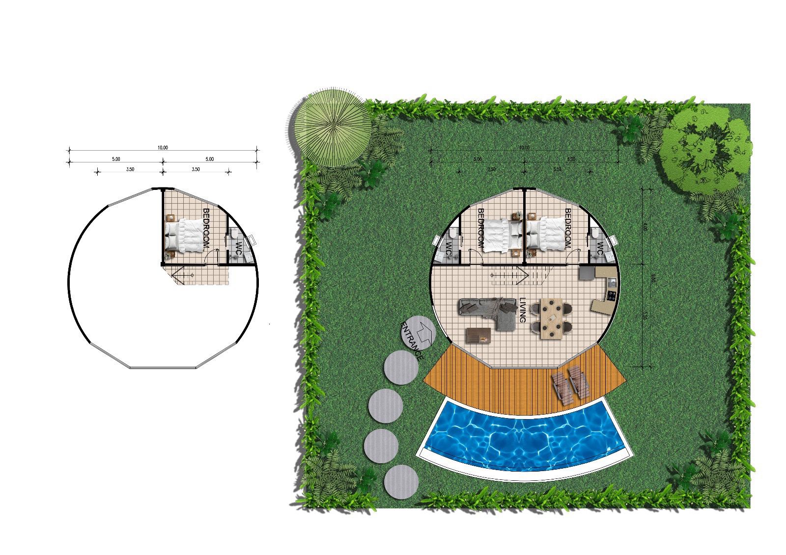 Bahagia Beach Villas Plai Laem Floor Plan