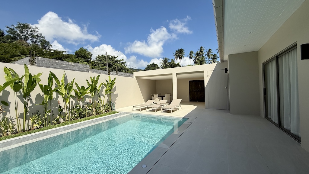 Koh Samui Move In Ready Villa Poolside Loungers