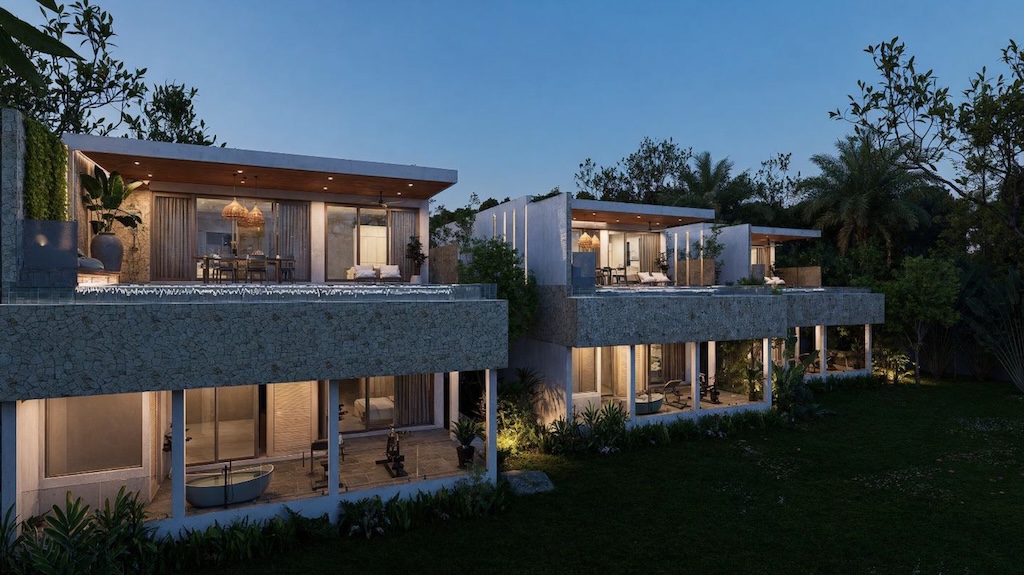 Whispering Waves Lamai Villas Night