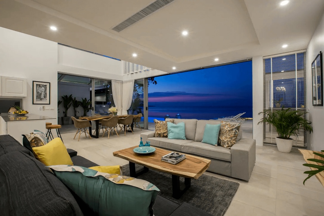 Koh Samui Beachfront Villa For Sale In Bophut Lounge