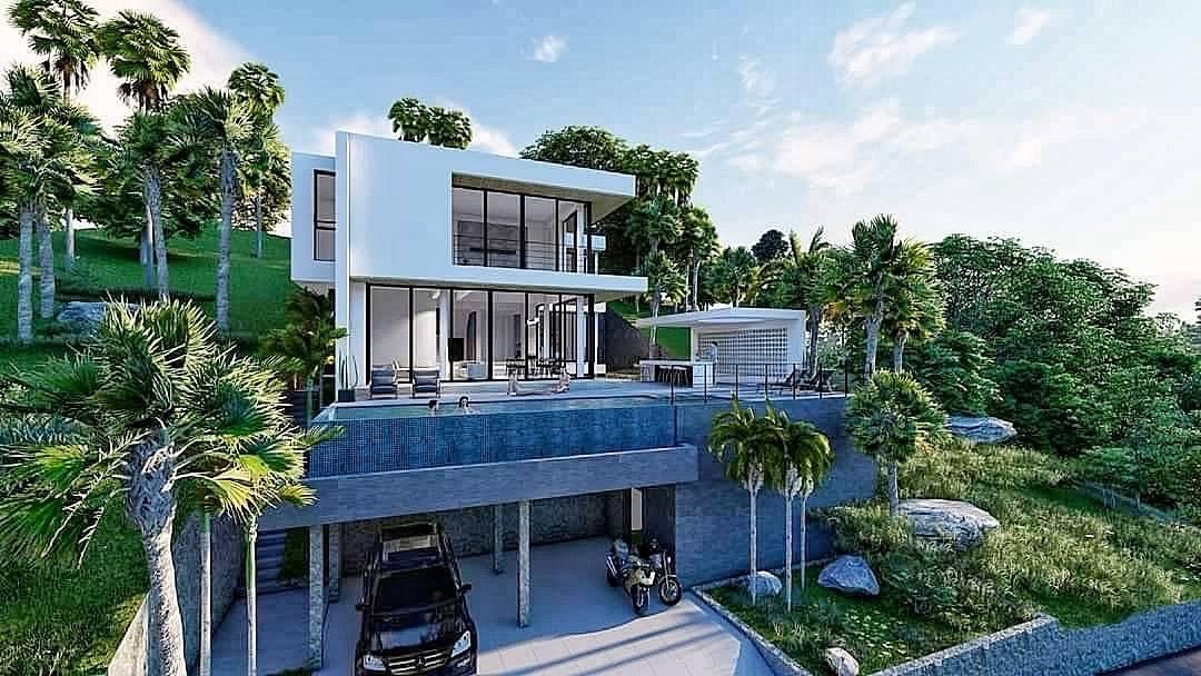 Koh Samui Modern Sea View Villa Exterior