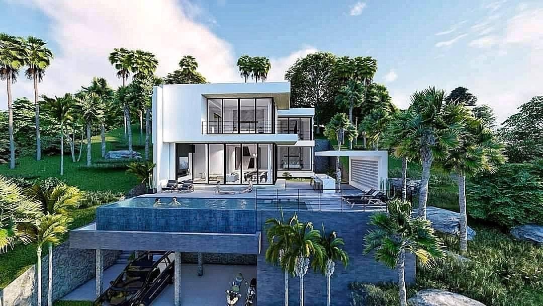 Koh Samui Modern Sea View Villa Exterior