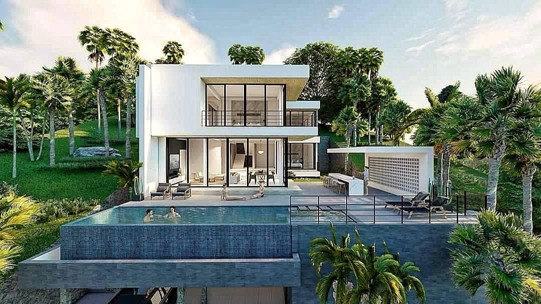 Koh Samui Modern Sea View Villa Exterior