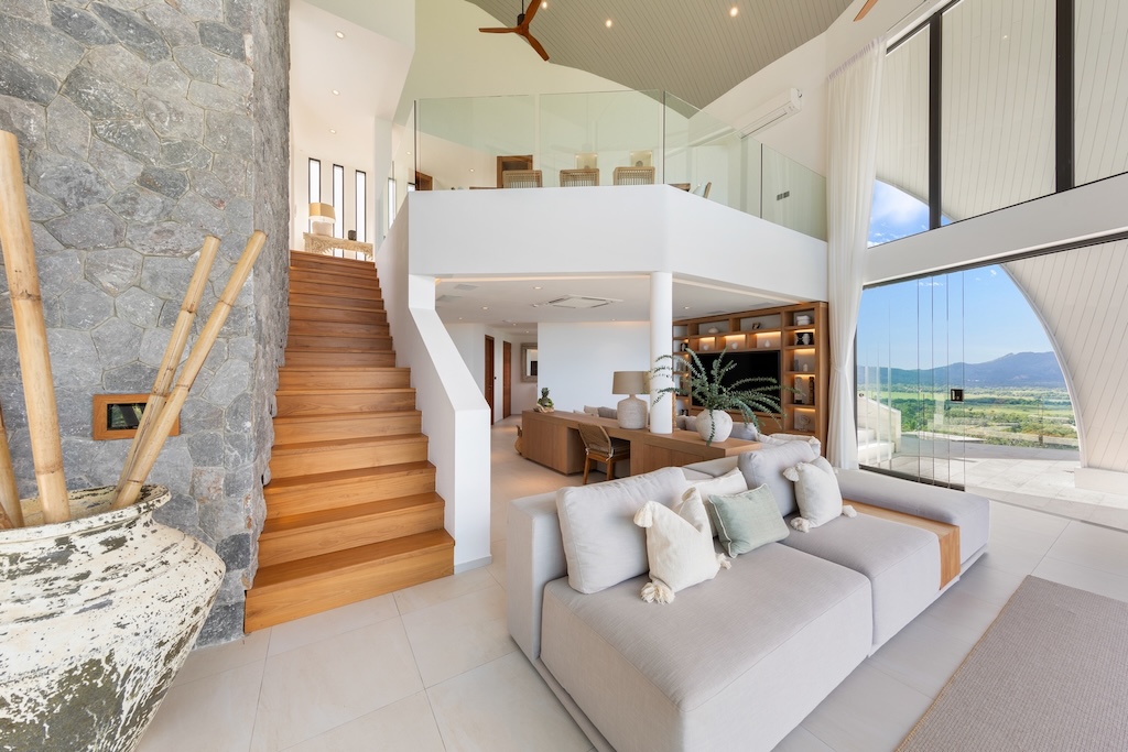 Luxury Sea View Villa For Sale in Laem Set Koh Samui Stairs