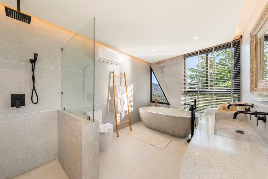 Luxury Sea View Villa For Sale In Laem Set Koh Samui Bathroom