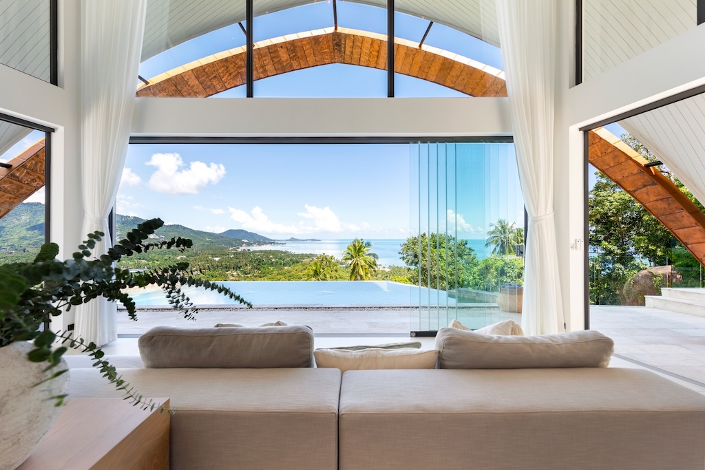 Luxury Sea View Villa For Sale In Laem Set Koh Samui Lounge