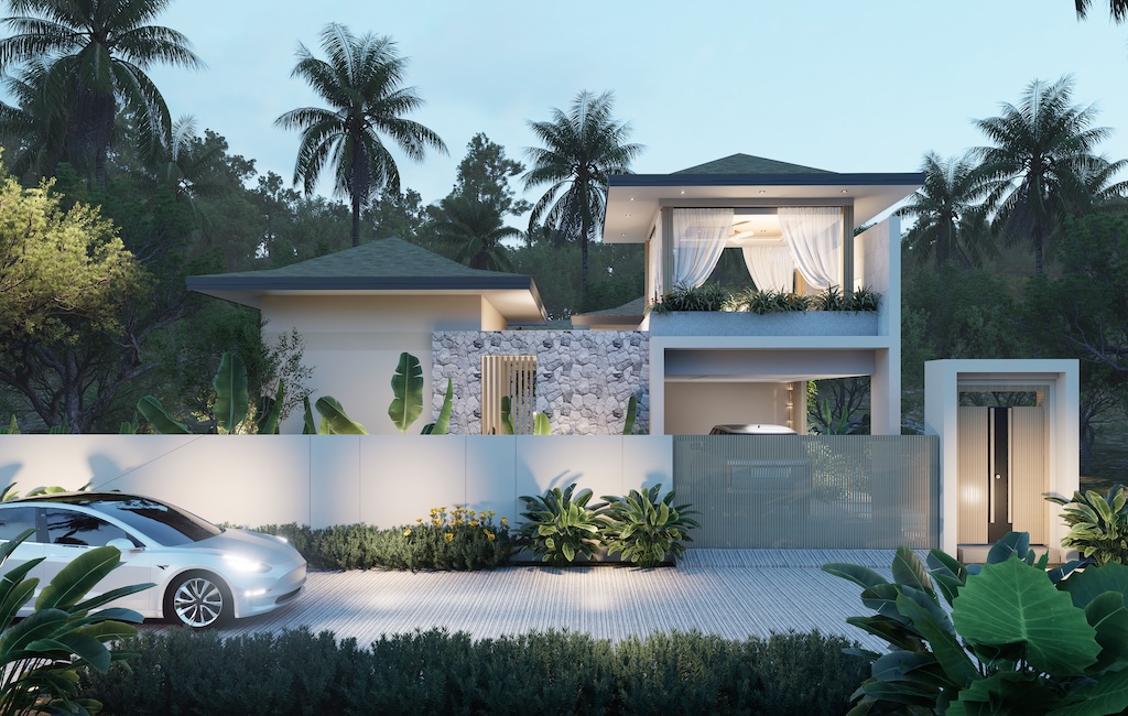 Cozy Pavilion Villas Lamai Parking