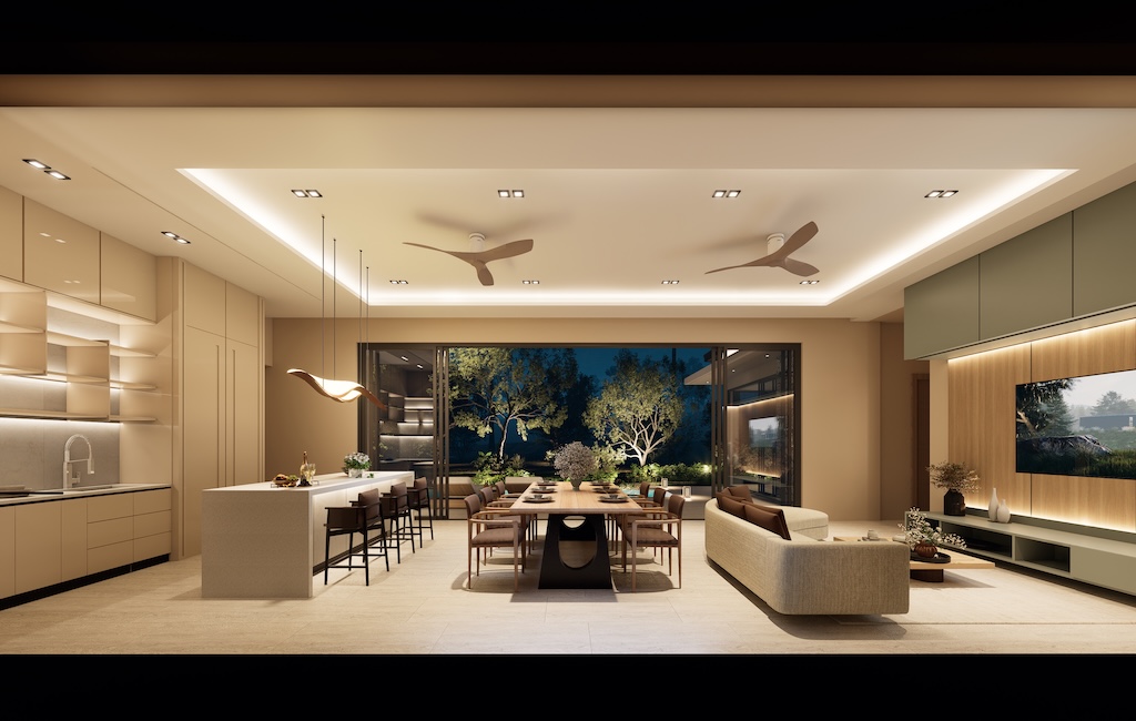 Cozy Pavilion Villas Lamai Living Area