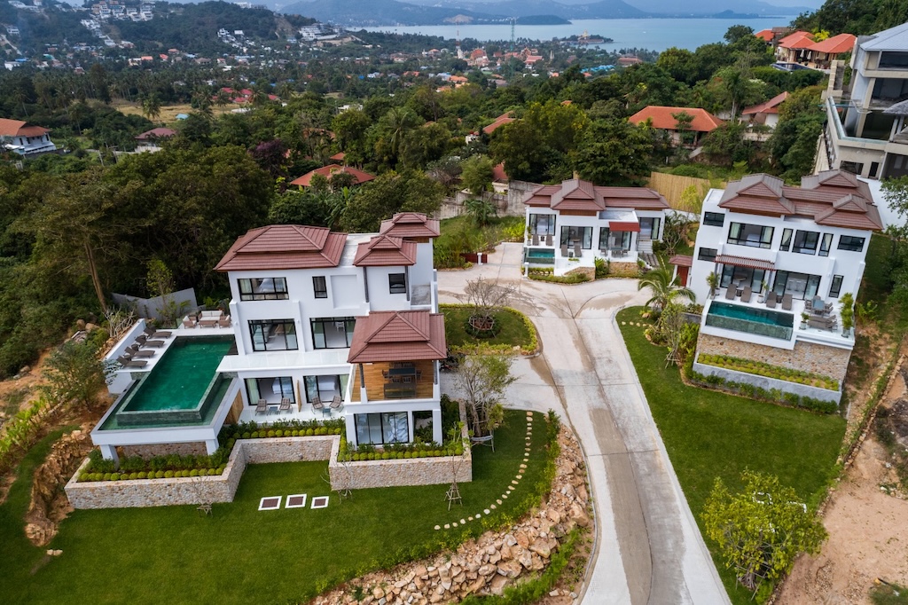 Koh Samui Two Bed Sea View Villa For Sale Aerial