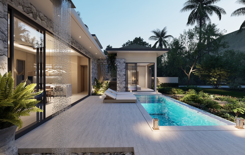 Oasis Paradise Villas Chaweng Terrace Night