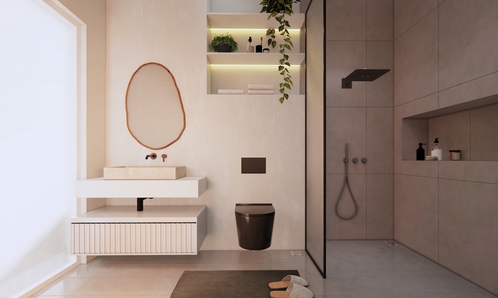 Saneha Sea View Residences Lamai Bathroom