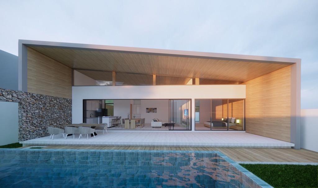 two bedroom pool villas in maenam render