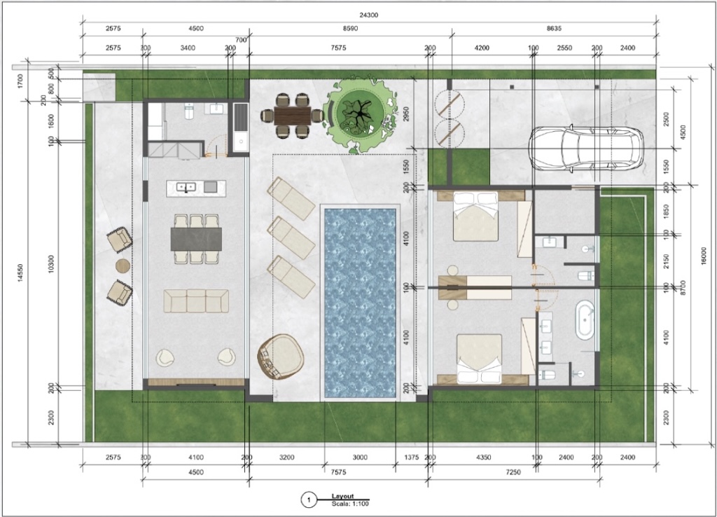 Valentine Village Koh Samui Two Bedroom Villas Valentine Village Koh Samui Two Bedroom Villas Floor Plan
