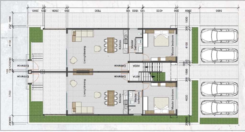 Valentine Village One Bedroom Apartments Koh Samui Floor Plan