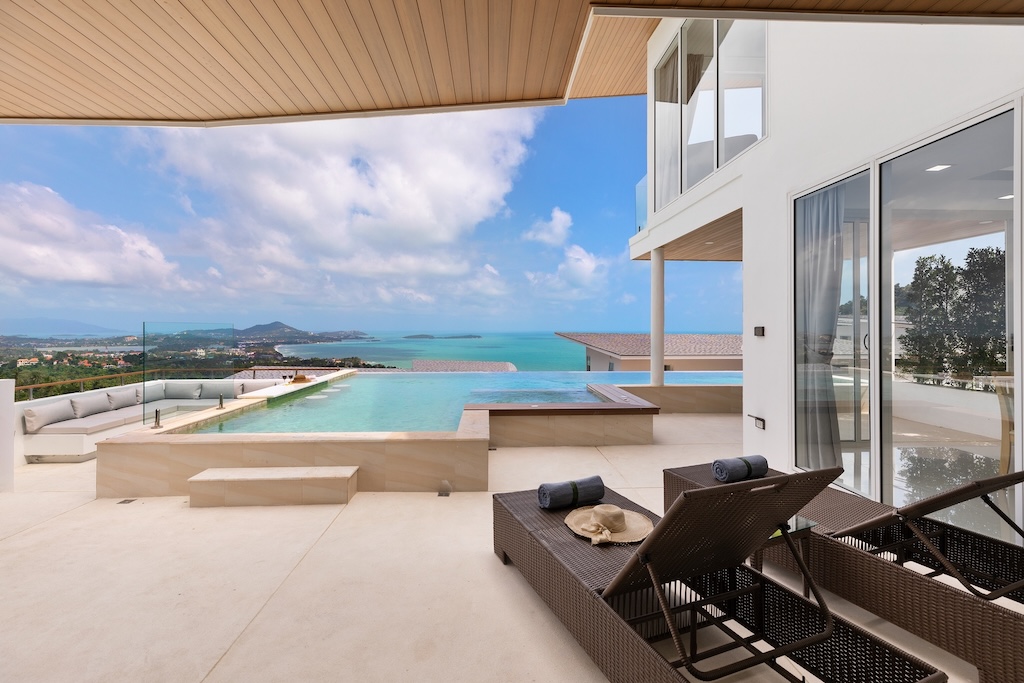 Chaweng Noi Ocean View Property For Sale Terrace