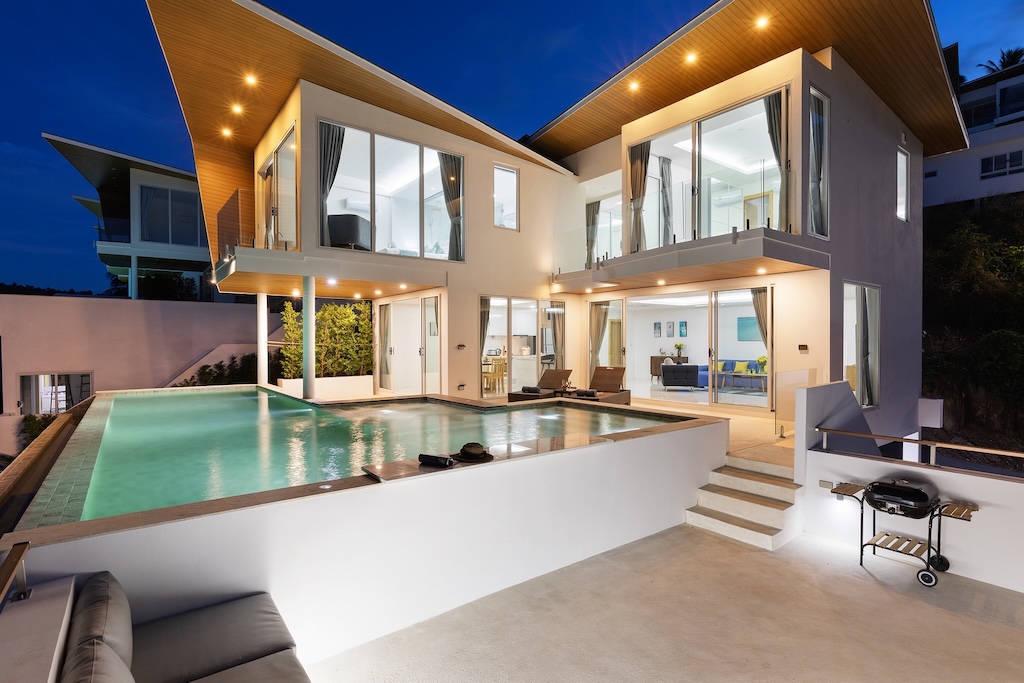 Chaweng Noi Ocean View Property For Sale Night