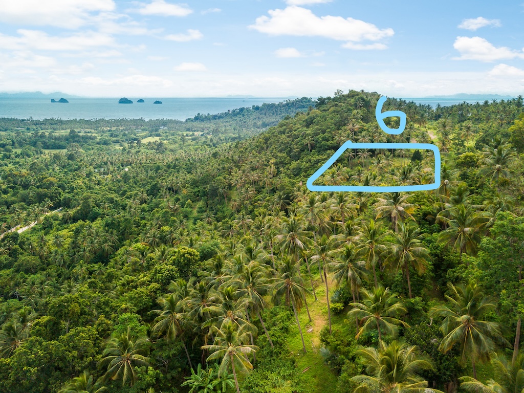 Koh Samui Sea View Land In Taling Ngam Aerial