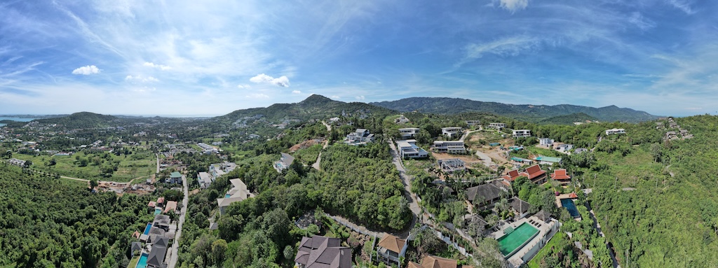 Koh Samui Sea View Land Plot For Sale In Bophut Pano