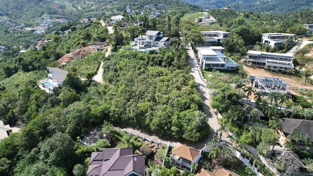 Koh Samui Sea View Land Plot For Sale In Bophut Aerial