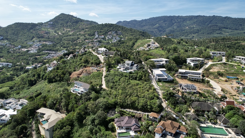 Koh Samui Sea View Land Plot For Sale In Bophut Aerial