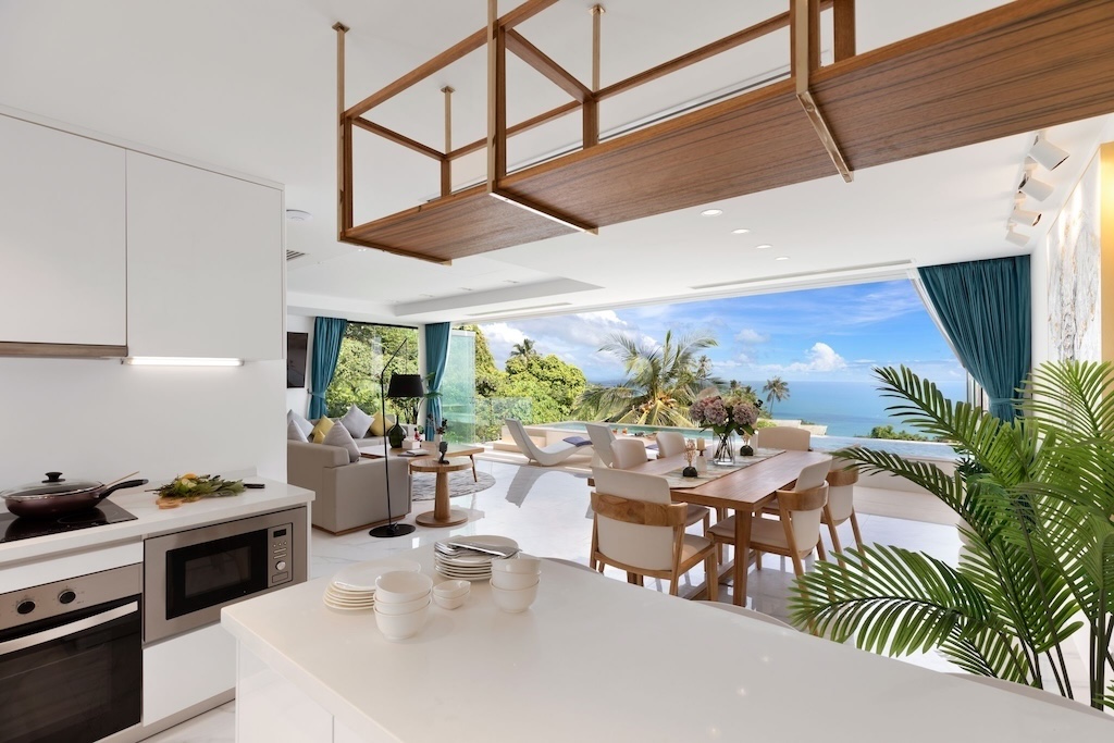 Koh Samui Sea View Villa By Coral Cove Kitchen Area
