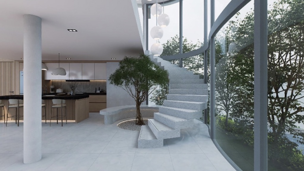 Lamai Sea View Property For Sale Stairs