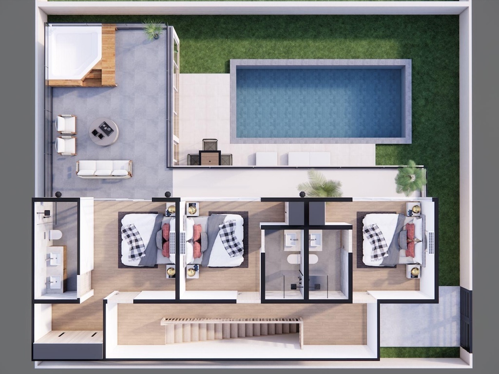 Maya Bay Village Koh Samui Upper Level Plan
