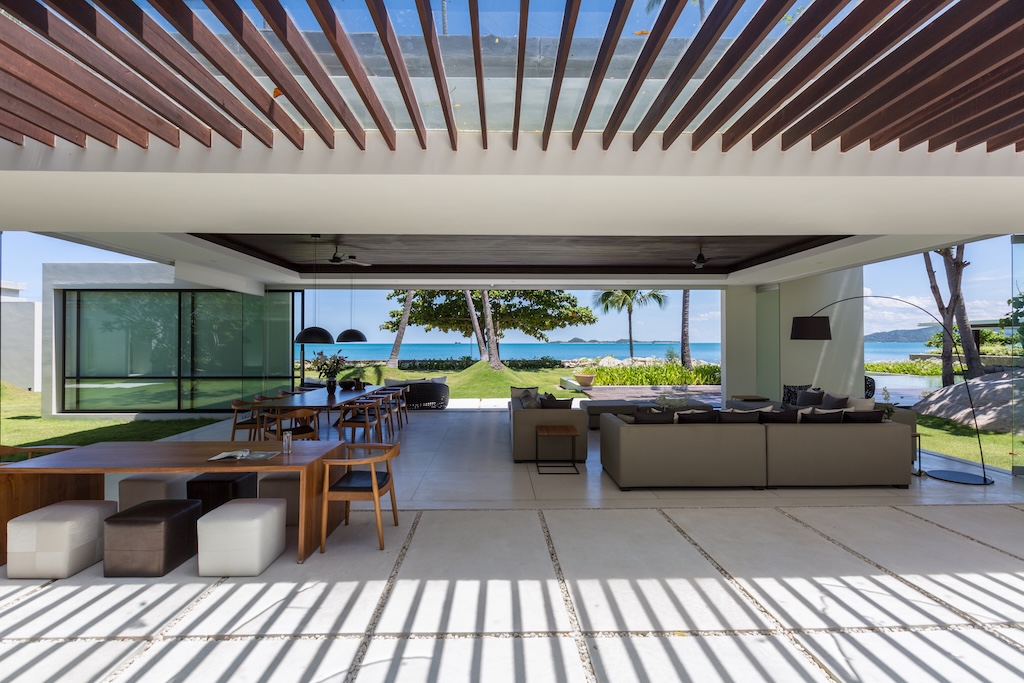 Koh Samui Modern Beachfront Property Living Space