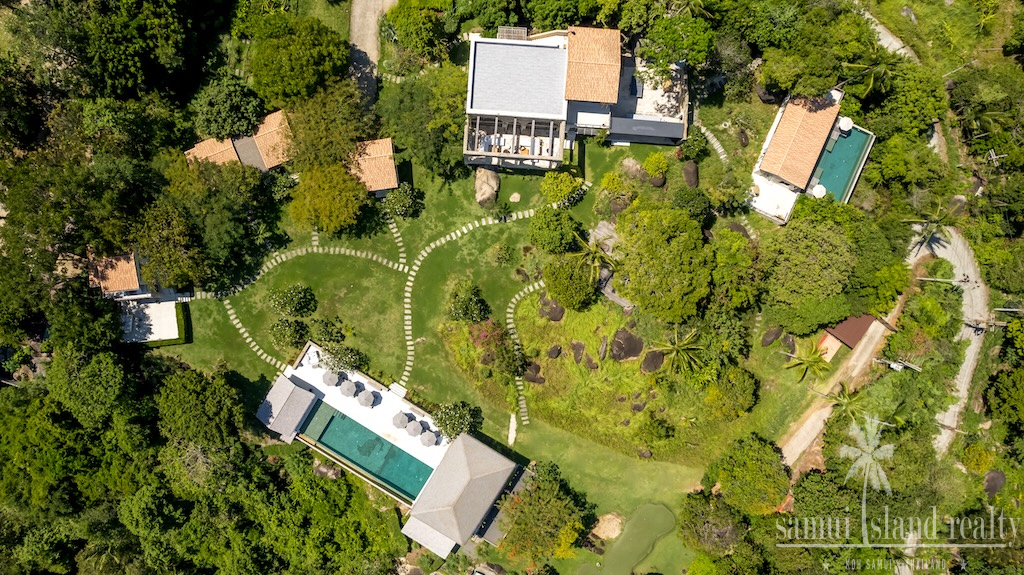 Luxury Koh Samui Property In Chaweng Noi Aerial Above