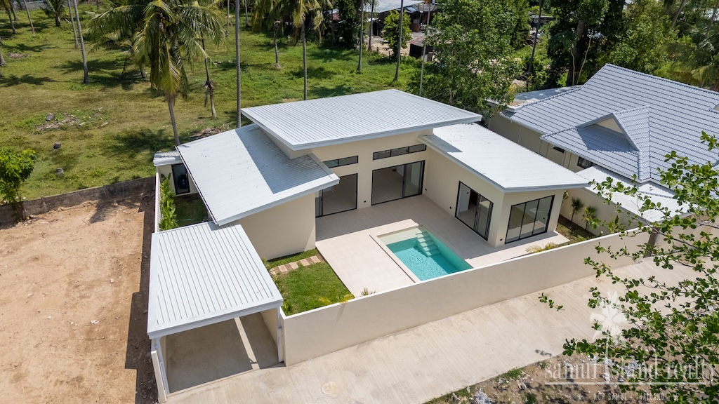 Newly Completed Maenam Villa Aerial