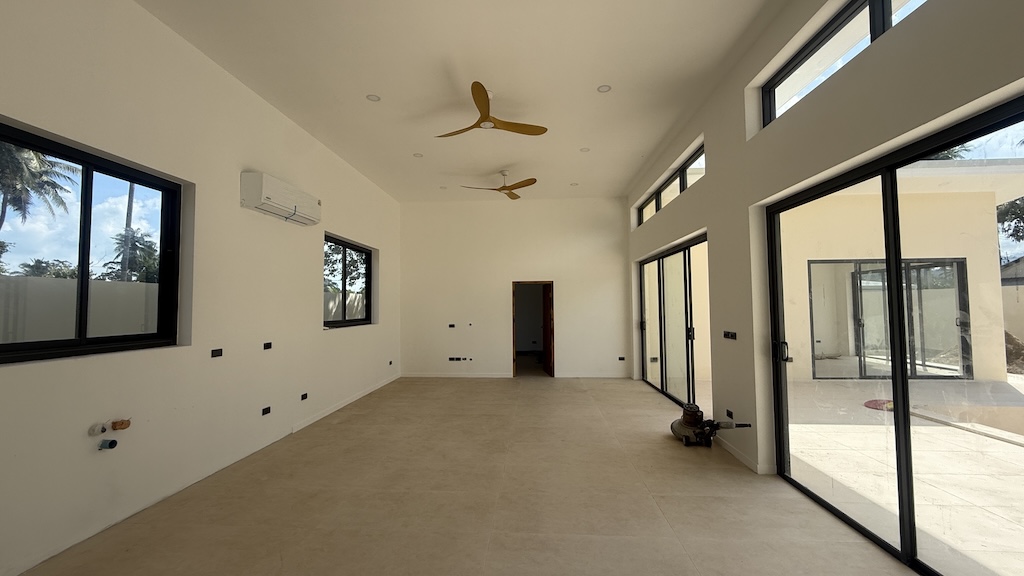 Newly Completed Maenam Villa Living Area