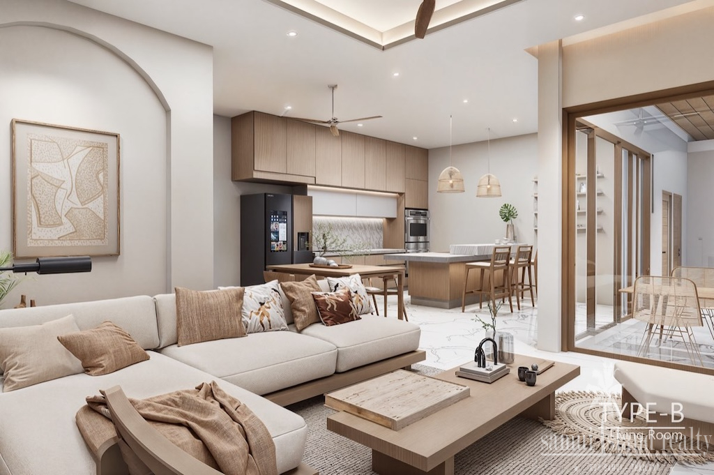 4-Bed Villas At Maha Baan Villas Living Area