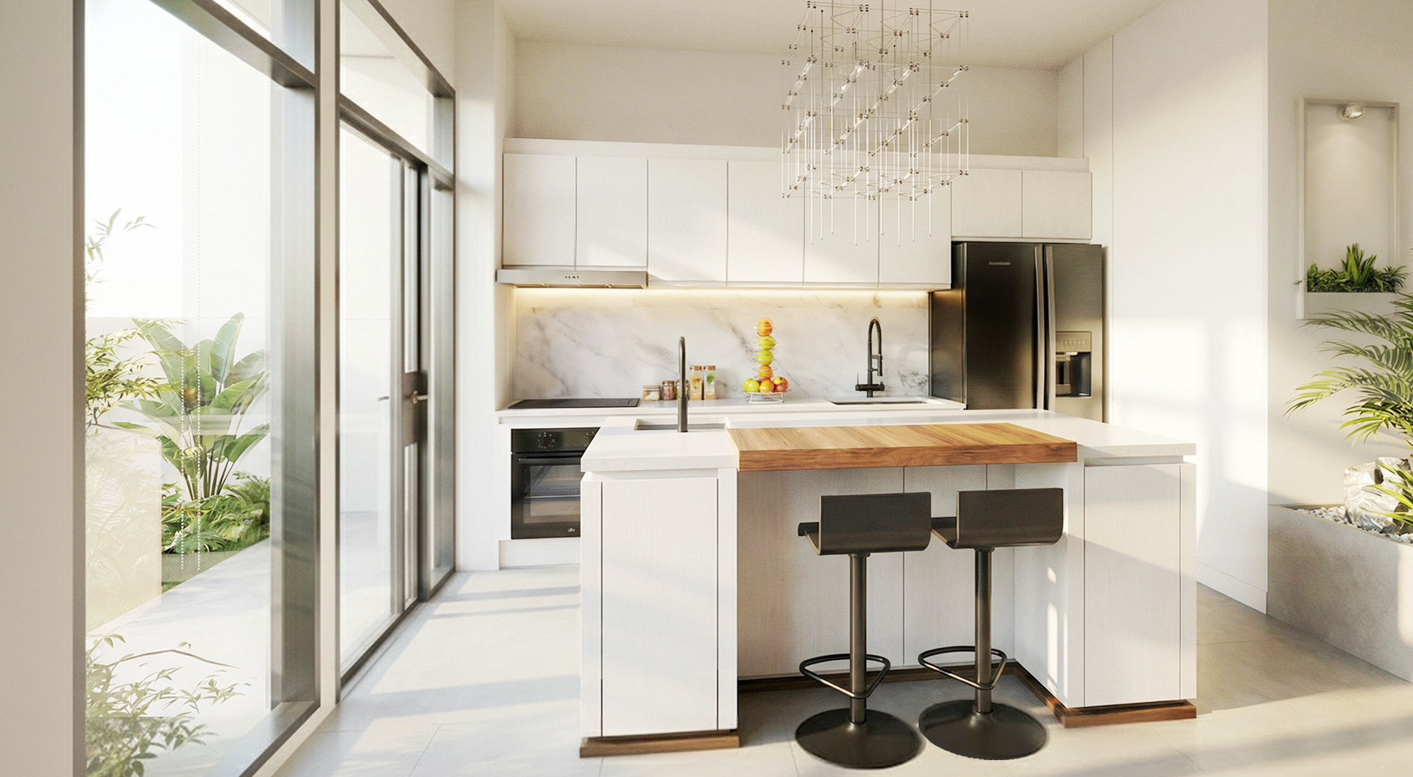 Beachfront Villas At Eco Home Samui Kitchen