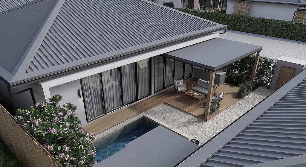 Level Residence Aerial Render