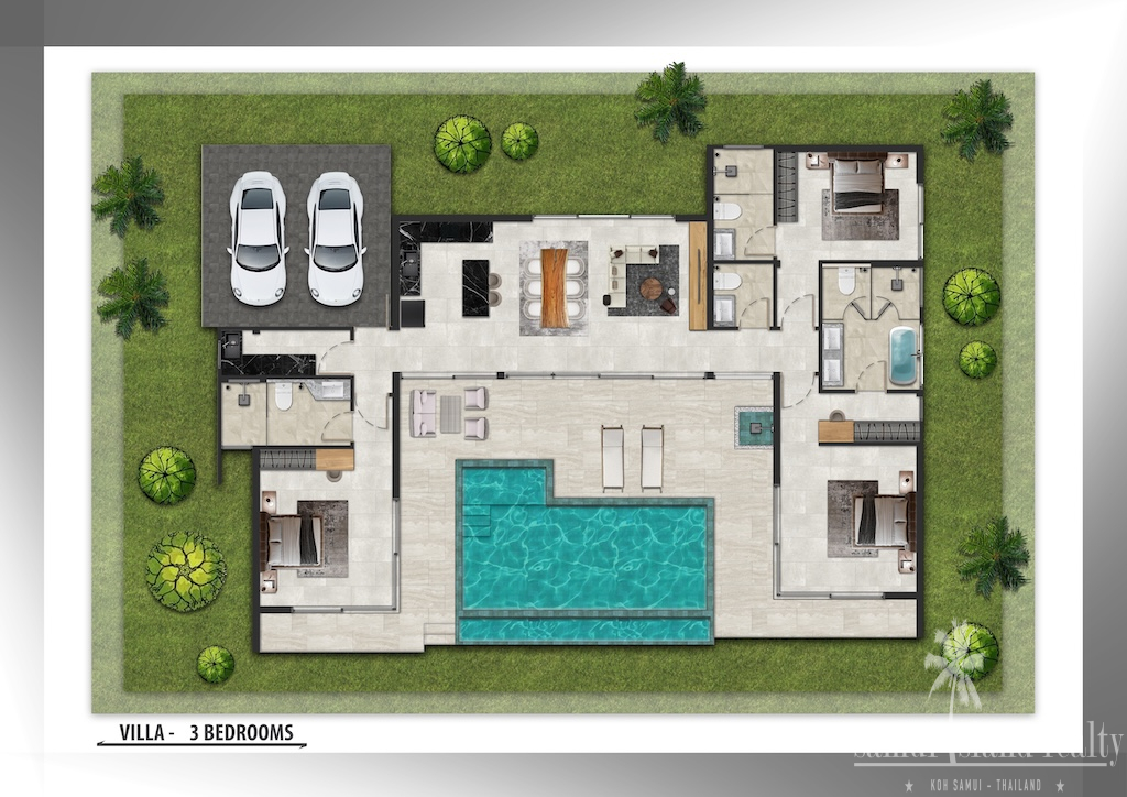 Native Pool Villa Lamai Floor Plan
