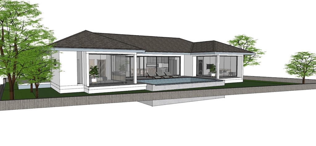 Modern Bophut Pool Villa Exterior