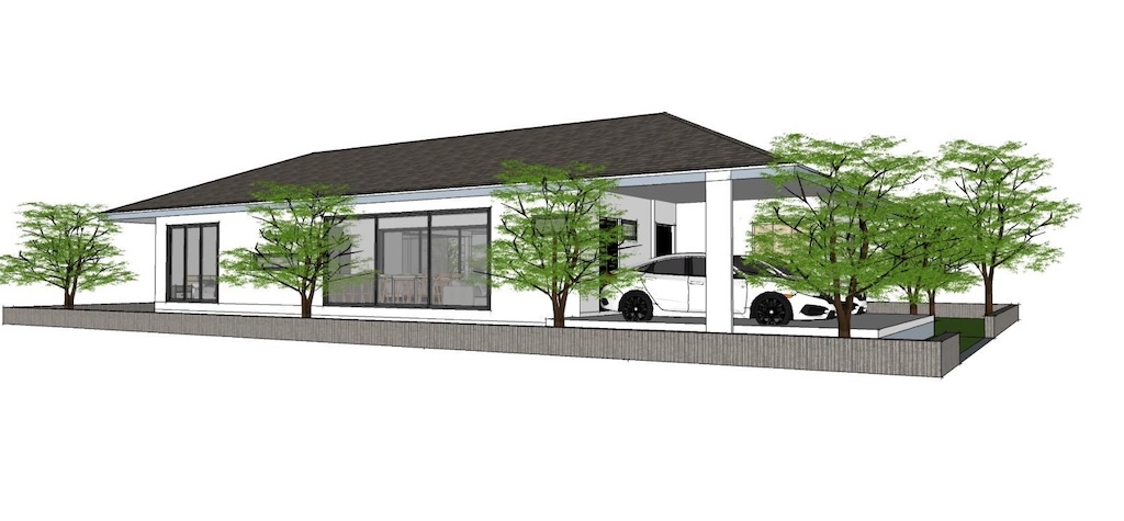 Modern Bophut Pool Villa Exterior