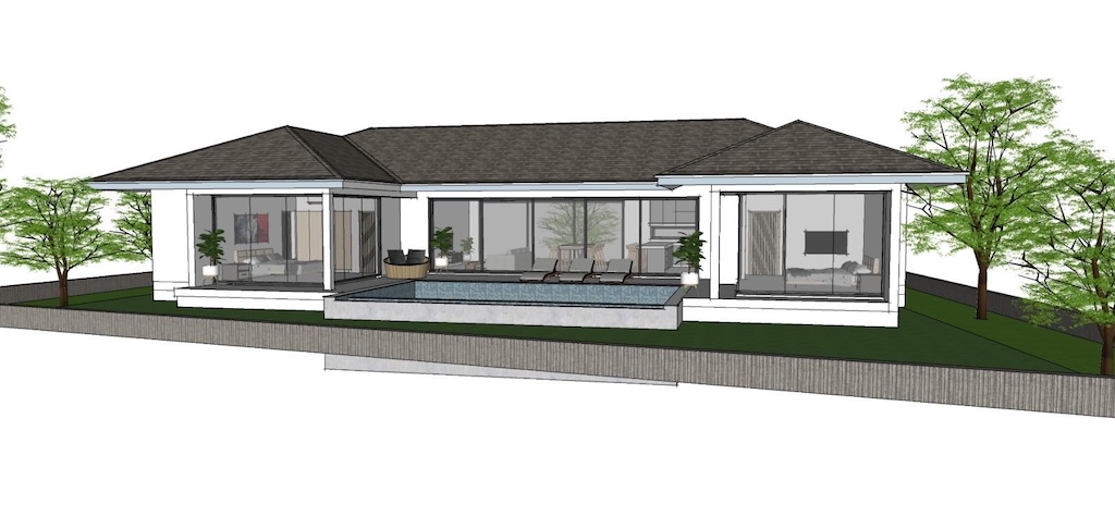 Modern Bophut Pool Villa Exterior