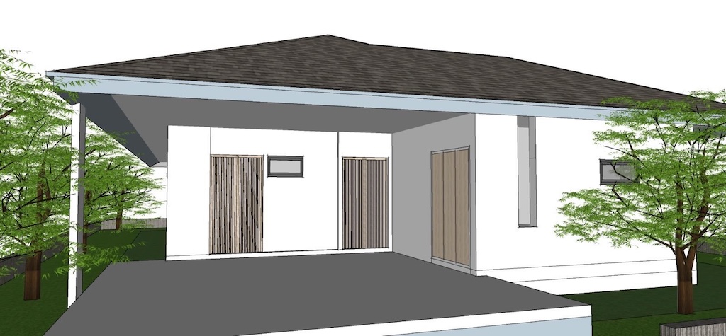 Modern Bophut Pool Villa Parking