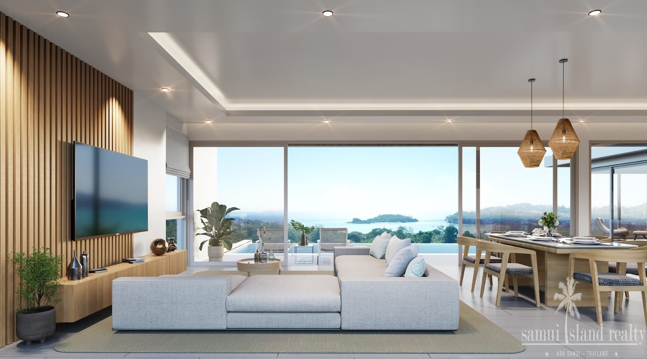 Koh Samui Sea View Property In Choeng Mon Lounge