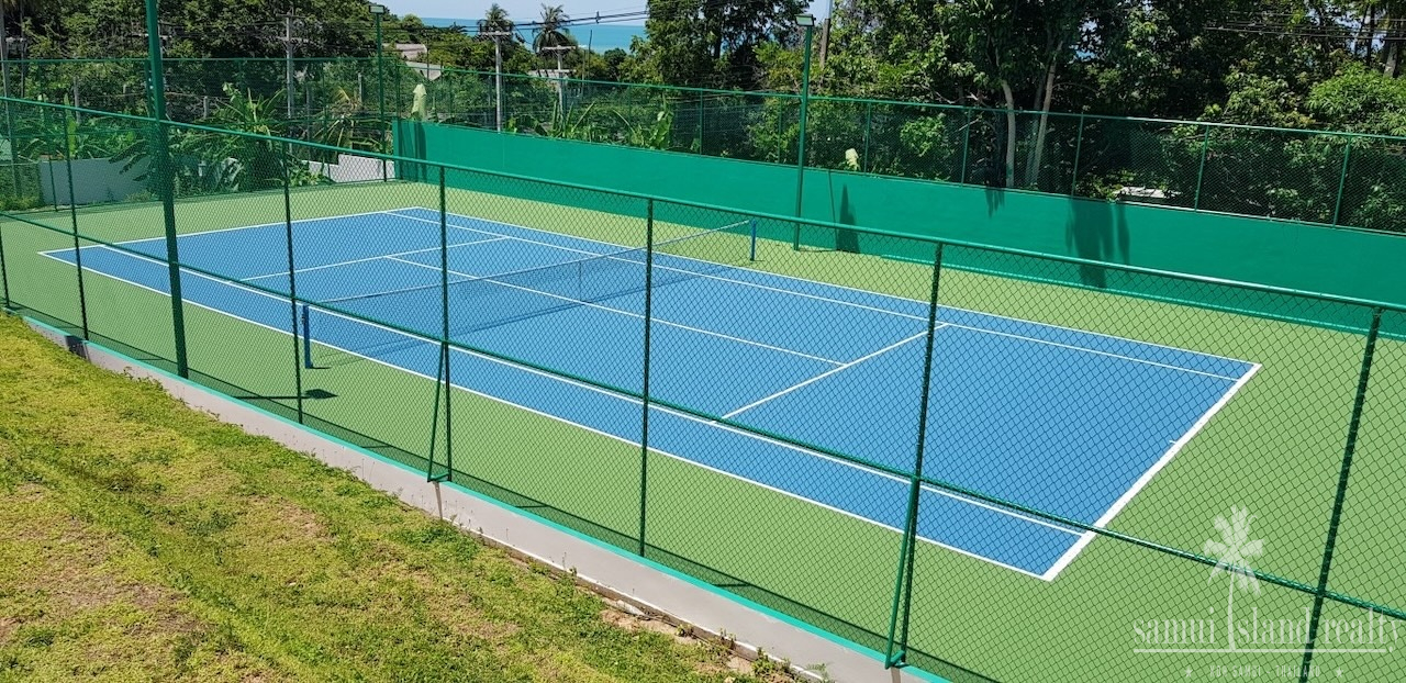 Koh Samui Sea View Property In Choeng Mon Tennis Court