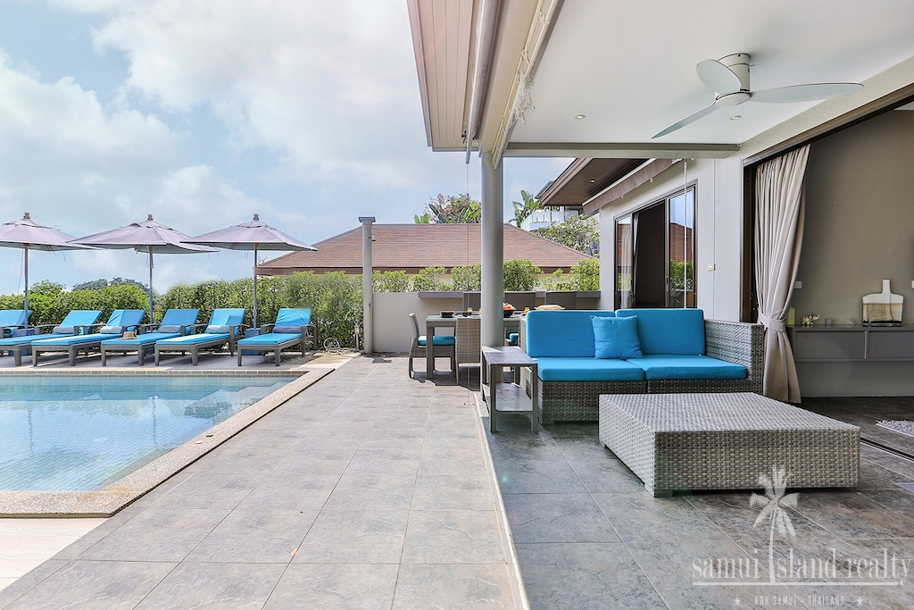 Lamai 4-Bed Pool Villa For Sale Terrace