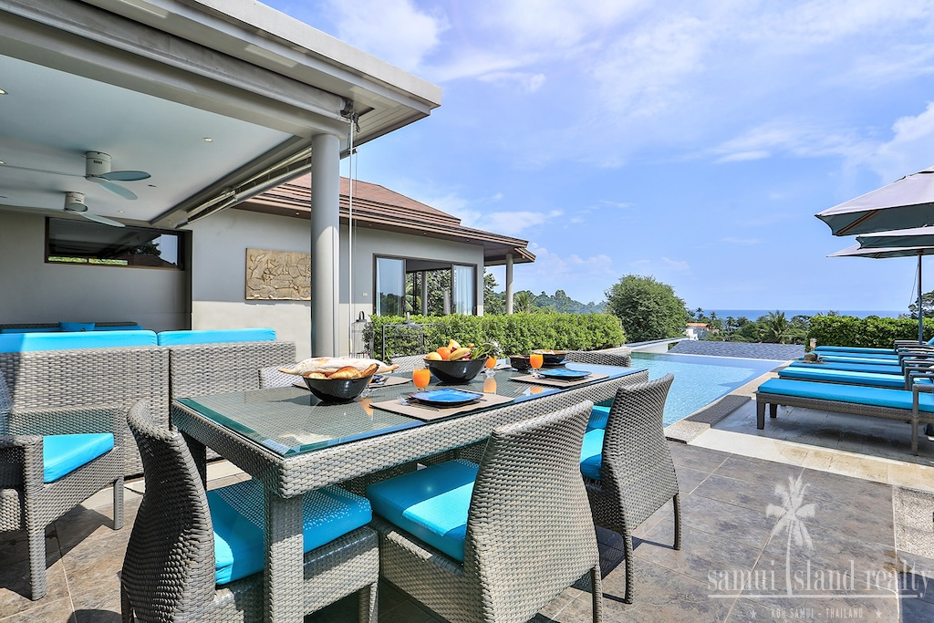 Lamai 4-Bed Pool Villa For Sale Outdoor Dining