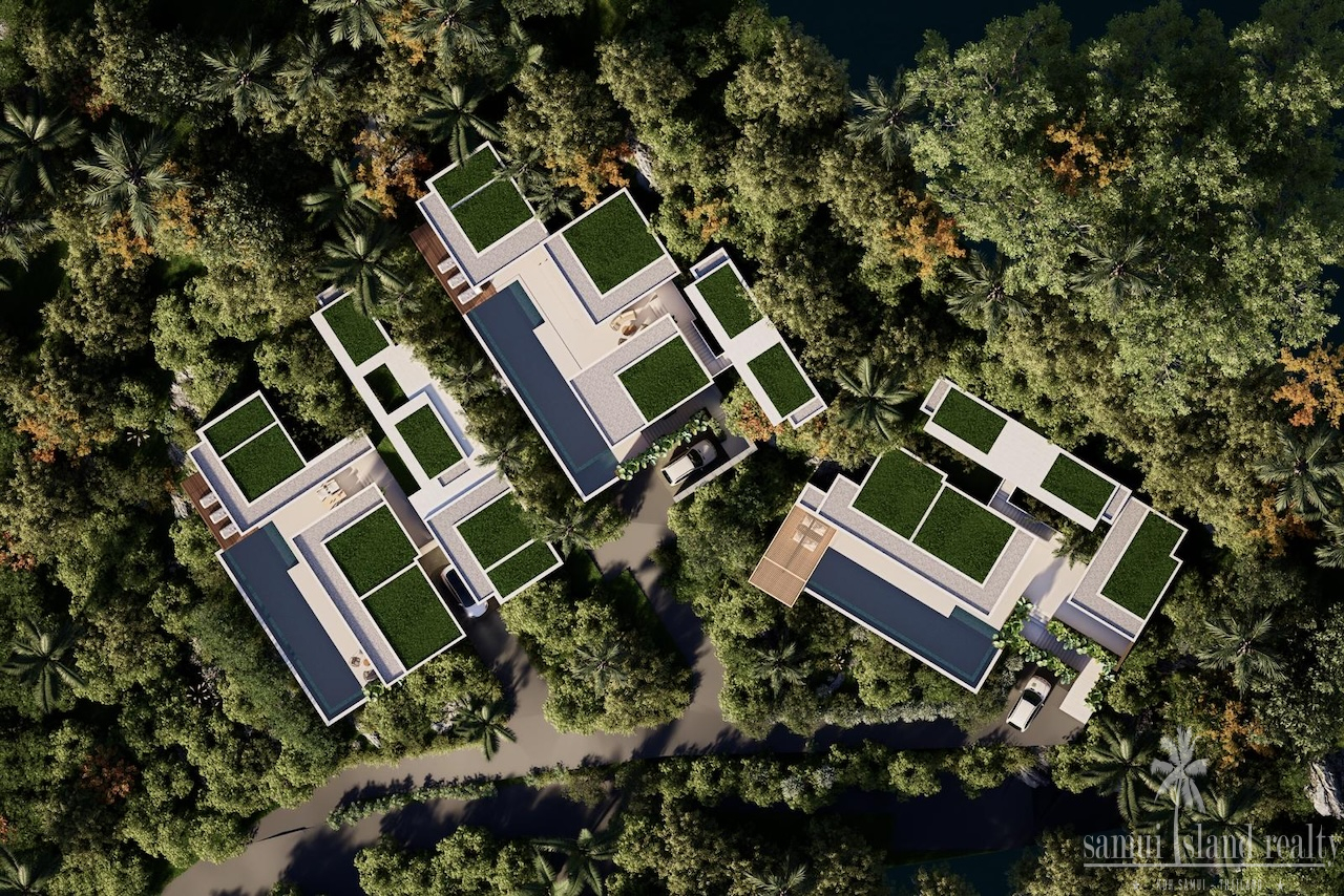 Akasha Villas Overhead Render
