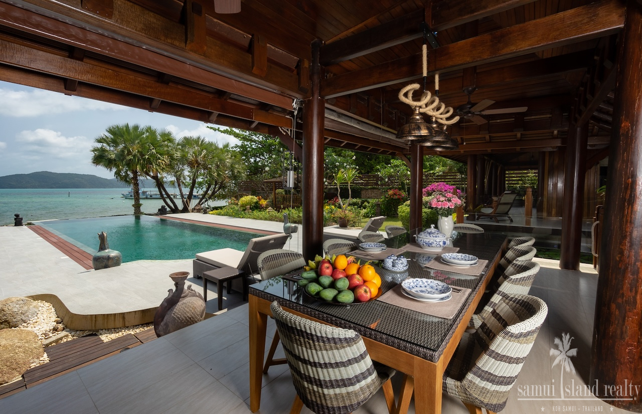 Beachfront Property For Sale In Koh Samui Covered Terrace