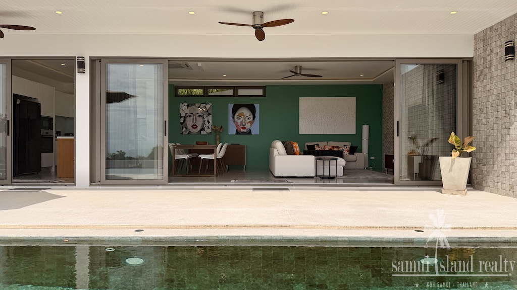 Chaweng Noi Modern Sea View Villa Living Area